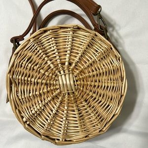 Raffia crossbody bag